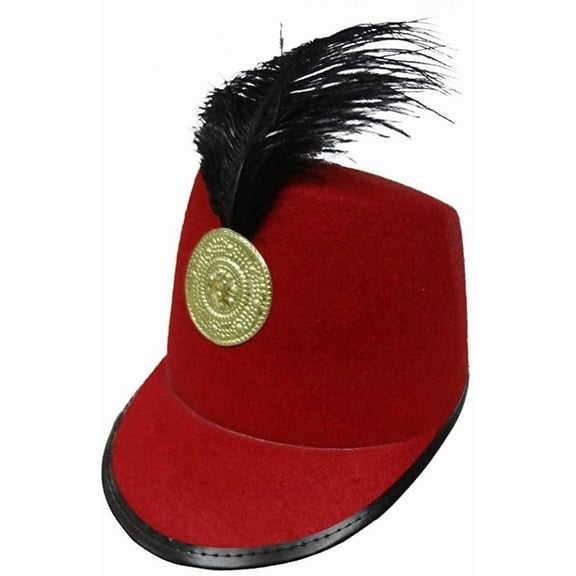 Dress Up America Marching Band Hat - Red Band Hat for Role Play - One Size; Unisex