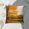 thumbnail image 2 of Chilfamy Autumn Leaves River Pillow Covers for Couch Sofa Indoor Outdoor Pillow Case Throw Pillow Cover Zipper Closure 1PC 12x12in, 2 of 5