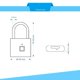 thumbnail image 4 of Candado de huellas dactilares, carga USB inteligente de bloqueo de huellas dactilares, candado de aleación de zinc, candado sin llave para gimnasio, puerta, equipaje, maleta, escuela Adepaton LKX-1250, 4 of 6