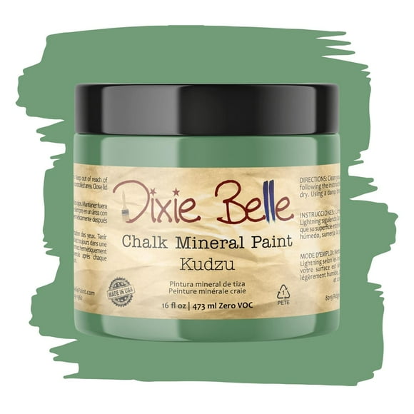 Dixie Belle Paint Company Chalk Finish Furniture Paint - Kudzu (16oz) - Matte Natural Green Chic Chalk Mineral DIY Furniture Paint