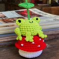 thumbnail image 5 of QJUHUNG Cute Frog Mushroom Crochet Rearview Mirror Accessories  Handmade Car Mirror Hanging Accessories  Rearview Mirror Accessories Car Ornament For Women, 5 of 5