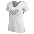 thumbnail image 2 of Women's White Washington Capitals Whiteout V-Neck T-Shirt, 2 of 3