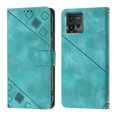 thumbnail image 2 of Compatible with Motorola Moto G72 Classic Embossed PU Leather Case with Card Holder Shockproof Cover, 2 of 5