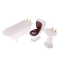 thumbnail image 4 of Juego de Bañera en Miniatura de 3 Piezas, Artículos de Tocador, Bañera, Muebles de Decoración para El Hogar, 4 of 8