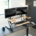 thumbnail image 3 of VIVO Light Wood Height Adjustable Standing Desk Monitor Riser Tabletop Sit Stand, 3 of 9