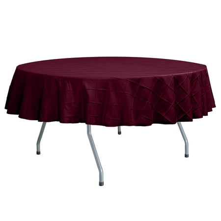 

Ultimate Textile (3 Pack) Embroidered Pintuck Taffeta 60-Inch Round Tablecloth Garnet / Burgundy