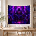 thumbnail image 5 of Skeletal Figure Seated with Upon Elaborate Throne Main, Spooky Gothic for Gothic Decor Fans, Dark Art Decor, Halloween Gift, Tapestry Wall Hanging for Bedroom and Dorm, 5 of 7