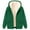 Green, variant on felwors Women's Sherpa Lined Fleece Jacket - Full Zip Up Hoodie, Warm Fall & Winter Casual Coat with Pockets Light Gray, XL