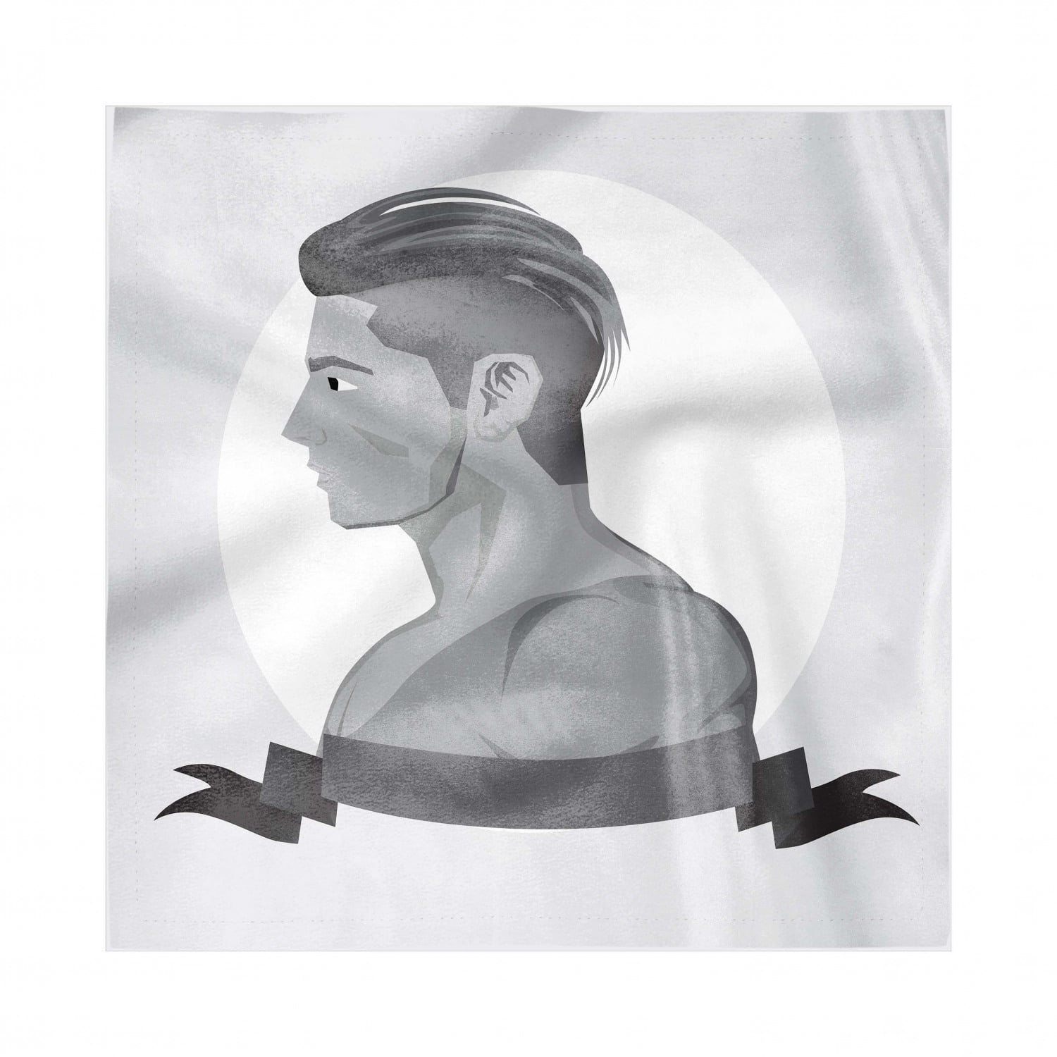 Young Man Decorative Napkins Set Of 4 Greyscale Design Hipster Beardless Teen Boy Side Portrait Illustration Silky Satin Fabric For Brunch Dinner Party 12 Dark Grey Pale Grey By Ambesonne Walmart Com
