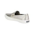 thumbnail image 3 of SPERRY Womens Silver Perforated Goring At Sides Arch Support Comfort Seaside Slip On Leather Athletic Sneakers 9.5 M, 3 of 4