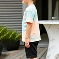 thumbnail image 6 of CYRBOKO Boys Outfit Sets, Two Piece Lightweight Summer T-shirts and Shorts Set Green Size 7-8 T, 6 of 6