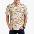thumbnail image 3 of Balery Easter Egg Printed Men’s Short Sleeve Polo Shirt, Midweight Men's Shirt,Golf Polo shirts -XX-Large, 3 of 9