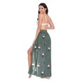 thumbnail image 3 of FORMRS Womens Long Sarong Beach Wrap Semi-Sheer Bikini Skirt Bathing Swimsuit Cover Up, Christmas Forest, 3 of 7