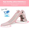 thumbnail image 6 of Costway 3-in-1 Kids Climber Slide Play Set w/Basketball Hoop Indoor & Outdoor Pink, 6 of 9