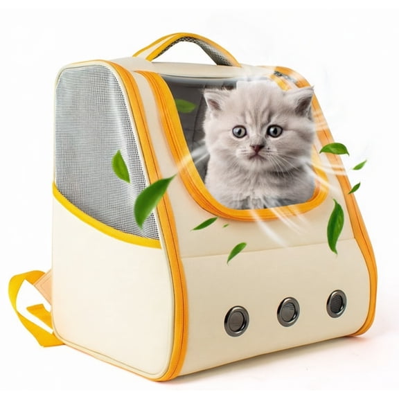 Pet Carrier Backpack for Cats & Dogs, Airline Approved, Ventilated & Collapsible, Up to 17.6 lbs, Designed for Travel, Hiking & Outdoor Use