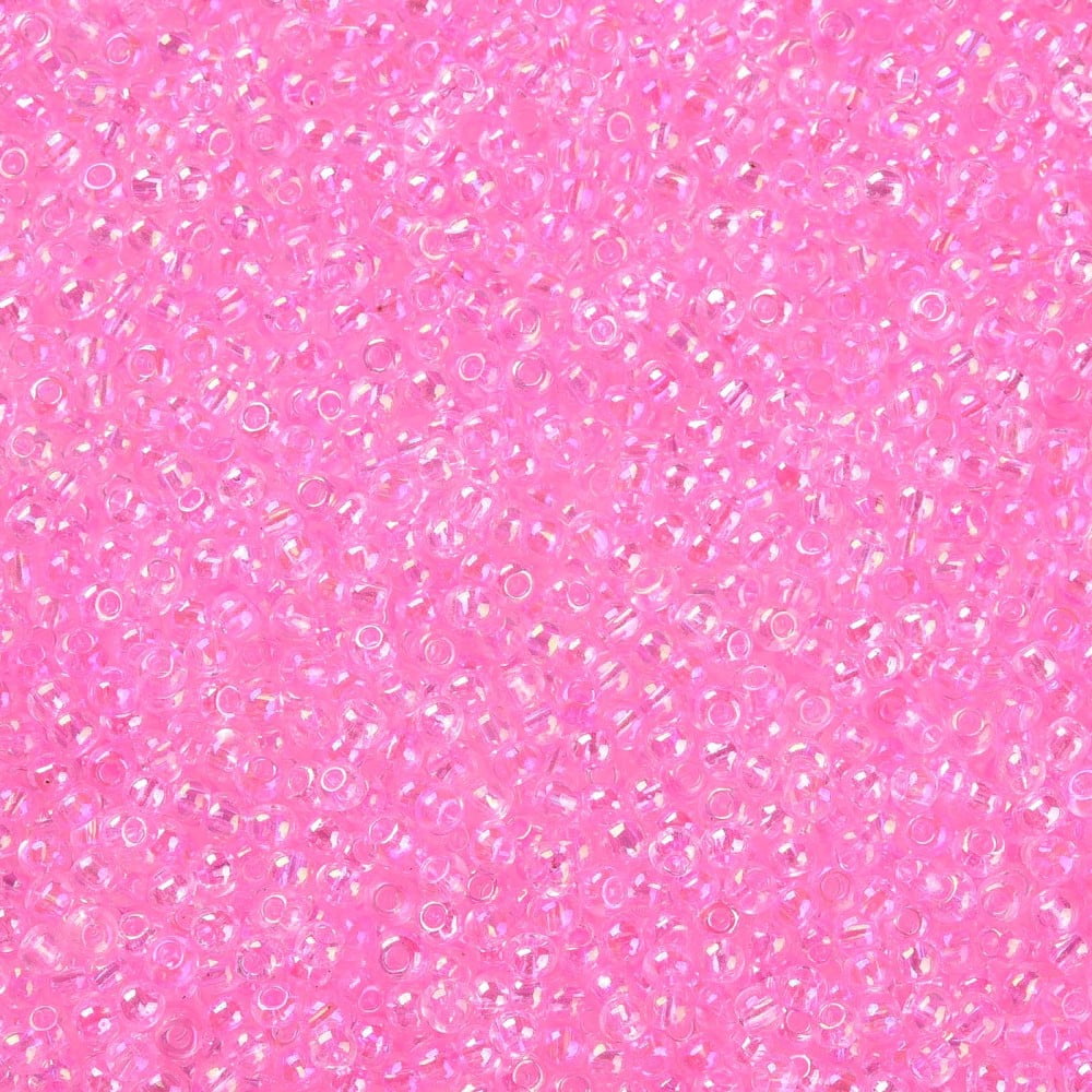 11/0 Grade A Round Glass Seed Beads Transparent Inside Colours AB Color Plated Violet 2.3x1.5mm Hole: 1mm about 48500pcs/pound