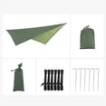 thumbnail image 3 of Tarpaulin, Tarp for Hammock Waterproof with Eyelets, 6 Pegs, 6 Ropes Rain Protection Sun Protection for Ourdoor Camping Multi Way, 3 of 6