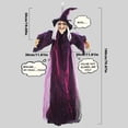 thumbnail image 2 of Luckky 6FT Halloween Standing Witch with Scary Sound Effect & Red Eyes, Life Size Animated Scream Witch with Base, Halloween Haunted House Scary Props, Park Horror Layout Party Decoration, 2 of 9