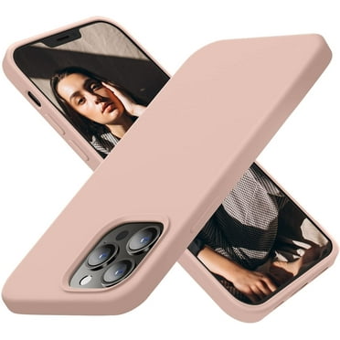 Designed for iPhone 13 Pro Case, Silicone Ultra Slim Shockproof Protective Phone Case with [Soft Anti-Scratch Microfiber Lining], 6.1 inch, Pinksand