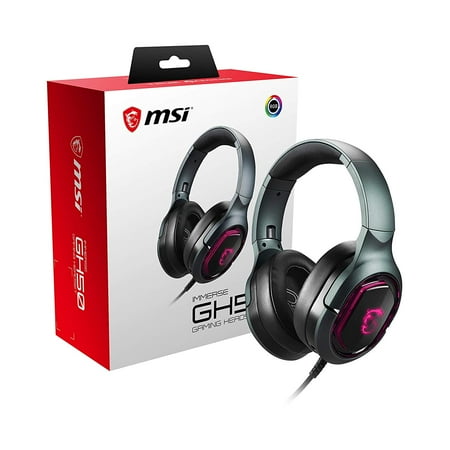 MSI - Immerse Wired Gaming Headset - Black