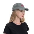 thumbnail image 7 of DouZhe Adjustable Washed Cotton Baseball Cap - Hello Lips Prints Vintage Dad Hat Unisex Sports Caps (Gray), 7 of 7
