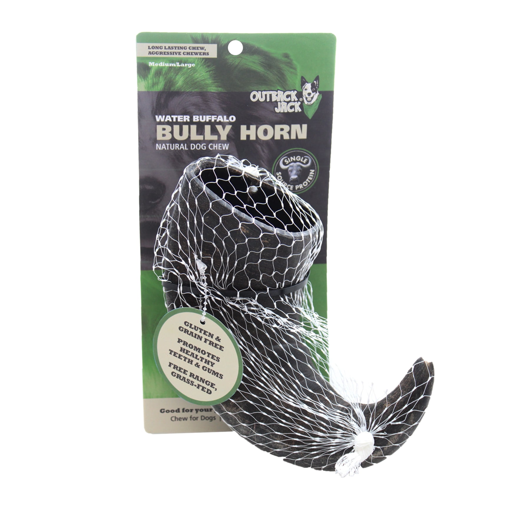 Hurtigt sød smag halvkugle Outback Jack Water Buffalo Bully Horn, Medium/Large - Walmart.com
