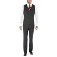 thumbnail image 3 of Mens Side Vent 3 Piece Charcoal Modern Fit Vested Suit, 3 of 5