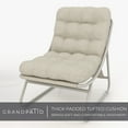 thumbnail image 5 of Grand Patio 4 Pieces Patio Conversation Set with Thick Mesh Sling Cushion and Coffee Table, Beige, 5 of 10