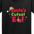 thumbnail image 4 of Inktastic Christmas Santa's Cutest Elf Youth T-Shirt, 4 of 5