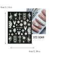 thumbnail image 2 of Rkxzt Clearance Sale Nail Art Sticker Christmas 5D Embossed Stereo Snowflake Adhesive Sticker Nail Art Sticker, 2 of 2
