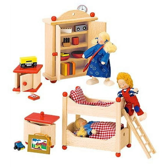 Wooden Dollhouse Furniture Set