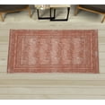 thumbnail image 1 of Leaves Decorative Rug, Warm Colored Botanical Design of Delicate Branches and Rectangular Frames, Quality Carpet for Bedroom Dorm and Living Room, 6 Sizes, Salmon Rust Burgundy, by Ambesonne, 1 of 1