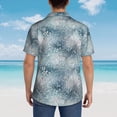thumbnail image 4 of Fotbe enchanted winter snowflake holly Camisa Hawaiana para Hombre Unisex – Camisa Casual de Verano con Botones de Manga Corta de Algodón y Lino,XX-Large, 4 of 7