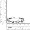 thumbnail image 2 of Gem Stone King 925 Sterling Silver White Simulated Opal Tennis Bracelet for Women (7.92 Cttw, Oval Cabochon 7X5MM, 7 inch with 1 inch Extender), 2 of 4