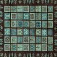 thumbnail image 1 of Ahgly Company Indoor Square Abstract Light Blue Modern Area Rugs, 6' Square, 1 of 4
