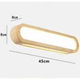 thumbnail image 5 of Aplique de pared de madera de 45 cm, lámparas de pared LED, iluminación interior, lámpara de pared de madera, lámpara de luz cálida para dormitorio, sala de estar, oficina, pasillo, 5 of 5