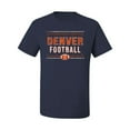 thumbnail image 2 of Wild Bobby Denver DEN Hometown City Football Fan Pride Sports Men's Graphic T-Shirt, Navy, XX-Large, 2 of 6