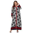 thumbnail image 2 of Tralilbee Robe Décontractée Moderne à Manches Longues Imprimée Grande Taille pour Femme Longue Mode Robe Décontractée Jusqu'au Sol Robe à Manches Longues 6TG Chandail, 2 of 5