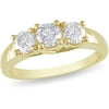 1 Carat T.W. Three-Stone Diamond Engagement Ring in 14kt Yellow Gold, IGL Certified