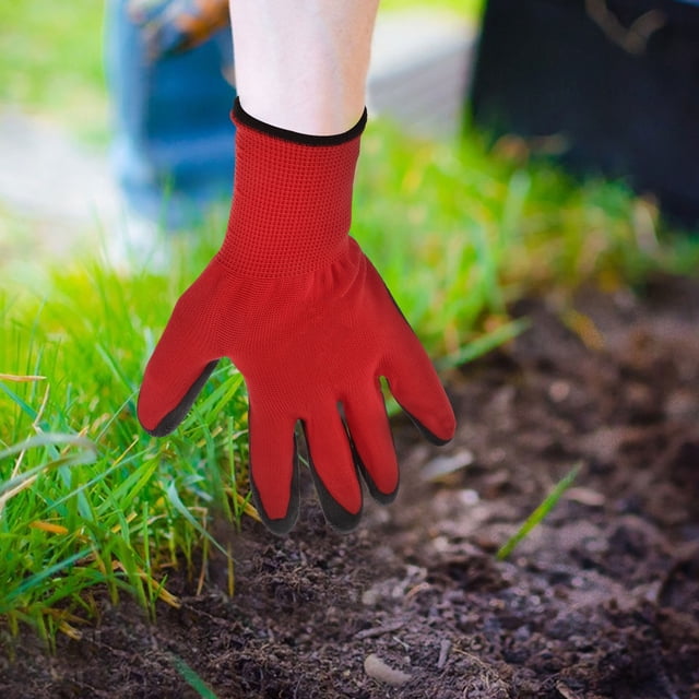 unbranded 3 Pares Guantes De Trabajo Multicolor Con Agarre Cómodo Y Transpirable Para Jardinería Y Uso
