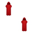 thumbnail image 4 of Toalla de Microfibra Sonducket para Baño Unisex Absorbente Ligera y de Felpa Poncho Rojo 2piezas, 4 of 6
