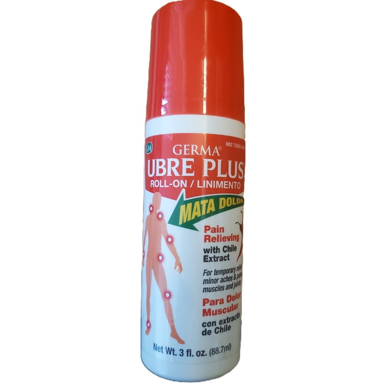 Germa Ubre Plus Roll On Topical Relief with Chili Extract 3 oz HSA