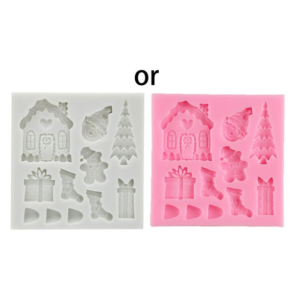 Christmas Series Silicone Flexible Food Safe Mould Clay Resin Ceramics Candy