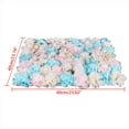 thumbnail image 2 of Miumaeov 12Pcs Silk Artificial Flower Wall Panels Pink and Azure Wedding Rose Backdrop Mat 24 x 16in, 2 of 12