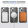 thumbnail image 2 of Armor Stand Case for iPhone 14,[Compatible with MagSafe] Military Shockproof Rugged Phone Case,Magnetic with Car Mount,Built in 360° Rotatable Ring Kickstand For iPhone 14,Gray, 2 of 8
