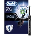 thumbnail image 2 of Oral-B Pro 3000 Paquete de cepillo de dientes eléctrico con Bluetooth (negro) con kit de limpieza, 2 of 8