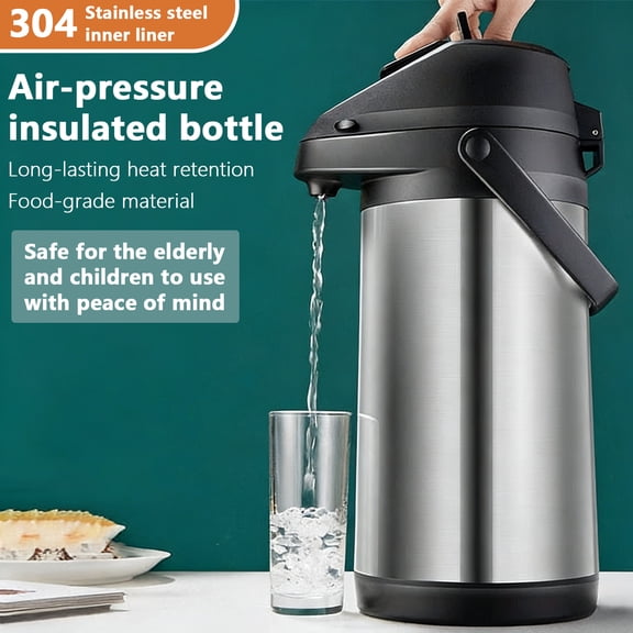 Arcticwind 65oz Coffee Carafe for Keeping Hot,large capacity Hot Water Carafe,Insulated Stainless Steel Coffee Carafe,Coffee Carafe for Hot Drinks Tea Liquid,Suitable for hot and cold drinks (Silver)