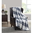 thumbnail image 5 of Cannon Cozy Teddy Blue and Cream Polyester 1-Piece Twin XL Blanket, plaid themed, for Men and Women, OEKO-TEX Certified Confidence, 5 of 6