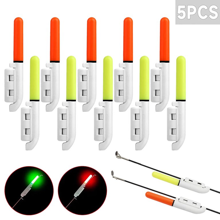 5pcs Led Glow Lamp Waterproof Luminous Glow Sticks With Buckle Night  Fishing Bite Alarm For Sea Fishing Rod 