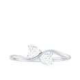 thumbnail image 5 of Rosec Jewels Certified Lab Diamond 5 mm Heart Promise Ring, EF-VS Quality, Toi Et Moi Ring, 14K White Gold, US 4.50, 5 of 9
